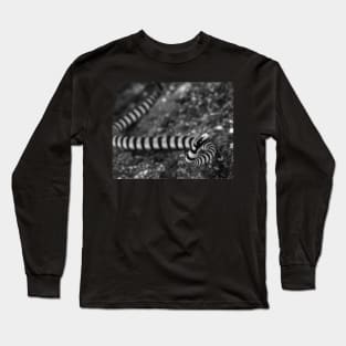 Banded Sea Krait in Black and White Long Sleeve T-Shirt